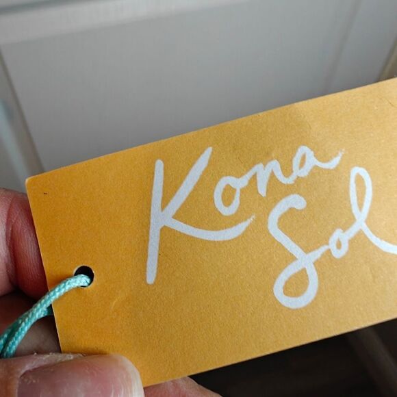 Kona Sol Long Side Slit Flowy Linen Pants - Picture 8 of 8